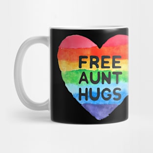 Free Aunt Hugs LGBT Flag Pride Awareness Month Pride Mug